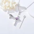 TOUPOP Sterling Silver Crystal Cross Urn Necklace Memorial Keepsake Jewelry-0-1