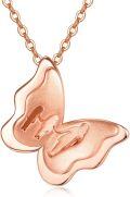 wholesale Rose Gold Butterfly Necklace for Women - 925 Sterling Silver Pendant Jewelry with 18+2 Chain-0-0