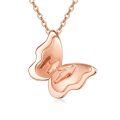 wholesale Rose Gold Butterfly Necklace for Women - 925 Sterling Silver Pendant Jewelry with 18+2 Chain-0-0