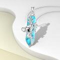 wholesale 925 Sterling Silver Turquoise Koala Pendant Necklace - Cute Animal s for Mom & Daughter Birthdays Xmas Mothers' Day-0-2