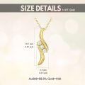 TOUPOP 14K Gold Moissanite 3 Stone Infinity Necklace, 18"-0-4