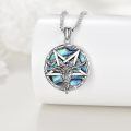 wholesale 925 Sterling Silver Pentagram Pendant With Abalone Shell Design-0-3