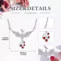 wholesale 925 Sterling Silver Birthstone Phoenix Necklace for Women-0-4