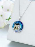 wholesale TOUPOP Gifts For Sister S925 Sterling Silver 3 Sisters In Hat Pendant Necklace With Blue Circle Crystal Birthday Christmas Jewelry Gifts For Women Friends Daughter -0-2