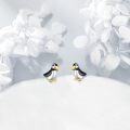 wholesale 925 Sterling Silver Penguin Stud Earrings-0-1