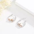 wholesale S925 Sterling Silver Hypoallergenic Cat Huggie Hoop Earrings for Women s-0-1