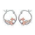 wholesale 925 Sterling Silver Cute Koi Fish Hoop Earrings Wholesale For Women And Girls-0-0