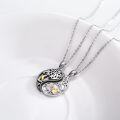 wholesale 925 Sterling Silver Yin Yang Tree of Life Pendant Necklaces for Couples (Set)-0-3