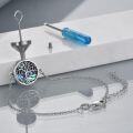 wholesale 925 Sterling Silver Tree of Life Urn Keepsake Memorial Bracelet with Abalone Shell and Funnel Set for Women's Ashes s-0-2