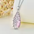 TOUPOP Sterling Silver & Opal Necklace-0-5