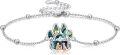 wholesale 925 Sterling Silver Abalone Shell Tree of Life Design Adjustable Chain Bracelet for Women-0-0