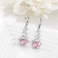 wholesale 925 Sterling Silver Green Turquoise Drop Earrings Platinum Plated Twisted Swirl Jewelry For Women-0-36