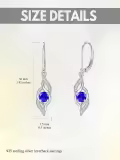 TOUPOP Sterling Silver Infinity Birthstone Earrings for Women-0-5