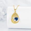 wholesale 925 Sterling Silver Heart Pendant Necklace Wholesale Gold Plated-0-79