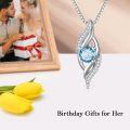 wholesale 925 Sterling Silver Birthstone Infinity Necklace for Women Love Jewelry Gift-0-4