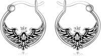 wholesale 925 Sterling Silver Eagle Wing Hoop Earrings Gift for Women Girls Jewelry Accessories-Phoenix Earrings
