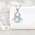 wholesale 925 Sterling Silver Moonstone Spider Pendant Necklace for Women - Unique Gemstone s-0-4
