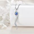 wholesale 925 Sterling Silver Evil Eye Horn Pendant Necklaces for Women Men Protection Amulet s 45cm Chain Length-0-4