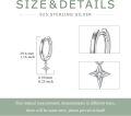 wholesale 925 Sterling Silver Star Shape Dangle Drop Huggie Hoop Earrings for Women -0-4