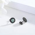 wholesale S925 Sterling Silver Round Celtic Knot Opal Stud Earrings - Punk Gothic Style Jewelry for Women and Men-0-14