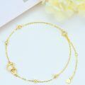 TOUPOP 14K Gold Zircon Double Heart Anklet for Women 8"-10"-0-1