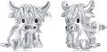 wholesale 925 Sterling Silver Cow Stud Earrings for Women -0-0