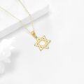 wholesale 14K Gold Star of David Hexagram Pendant Necklace for Women-0-4