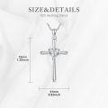 wholesale Sterling Silver Lab Grown Diamond Cross Necklace for Women-0-5