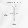 wholesale 925 Sterling Silver Cross Pendant Necklace for Women-0-5