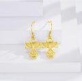 wholesale Gold 925 Sterling Silver Angel Wing Dangle Earrings Religious s for Women Girls 23mm x 9mm-0-1