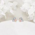 wholesale 925 Sterling Silver Heart Angel Girl Stud Earrings Gift for Women-0-2