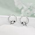 wholesale 925 Sterling Silver Cow Hoop Earrings - Adorable Animal  for Her-0-2