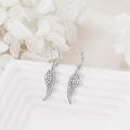 wholesale 925 Sterling Silver Angel Wing Dangle Earrings with Leverbacks for Women-0-2