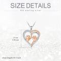 wholesale 925 Sterling Silver Heart Hands Pendant Necklace-0-1