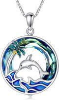 wholesale Sterling Silver Crystal Sea Turtle Ocean Palm Tree Pendant Jewelry-0-0