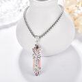 wholesale 925 Sterling Silver Pink Amethyst Natural Stone Healing Crystal Tree of Life Pendant Necklace-0-1