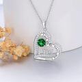 wholesale 925 Sterling Silver & Birthstone Mom Heart Pendant Necklace - I Love You Always Forever Gift for Mother Wife Grandma-0-4