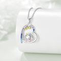 wholesale 925 Sterling Silver Rainbow Star Unicorn Heart Pendant Necklace for Women-0-2