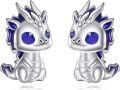 wholesale 925 Sterling Silver Dragon Moonstone Stud Earrings for Women Girls Gift Idea-0-0