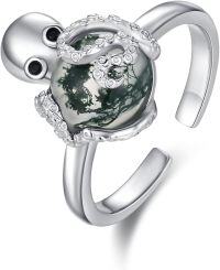 wholesale 925 Sterling Silver Cute Animals Ring Adjustable Boho Jewelry Gift-Octopus