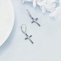 wholesale Sterling Silver Cross Dangle Drop Earrings for Women-0-13