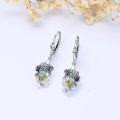 wholesale 925 Sterling Silver Teardrop Aurora Borealis Rose Drop Earrings - Mother's Day Gift for Her-0-3