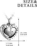 wholesale 925 Sterling Silver Heart Cross Cremation Urn Pendant Necklace Memorial Keepsake  for Loved Ones-0-2