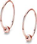 wholesale Rose Gold 925 Sterling Silver Small Ball Studs Minimalist Hoops 6 Pairs Set-0-4