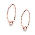 wholesale Rose Gold 925 Sterling Silver Small Ball Studs Minimalist Hoops 6 Pairs Set-0-4