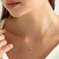 wholesale 14K Gold Moissanite Necklace D Color VVS1 0 5 2Ct Brilliant Cut 18 Chain-0-2