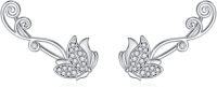 wholesale 925 Sterling Silver Butterfly Ear Cuff Set for Women - Hypoallergenic Cartilage Wrap Studs with Cubic Zirconia Stones (Pair)-Butterfly