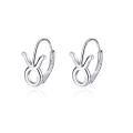 wholesale 925 Sterling Silver Rabbit Shape Zodiac Sign Leverback Dangle Earrings-0-0