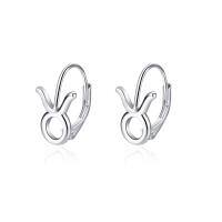 wholesale 925 Sterling Silver Rabbit Shape Zodiac Sign Leverback Dangle Earrings-(4\/20-5\/20) Taurus Earrings