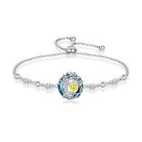 wholesale 925 Sterling Silver Austrian Crystal Tree of Life Birthstone Bracelet for Women-11-Nov-Citrine